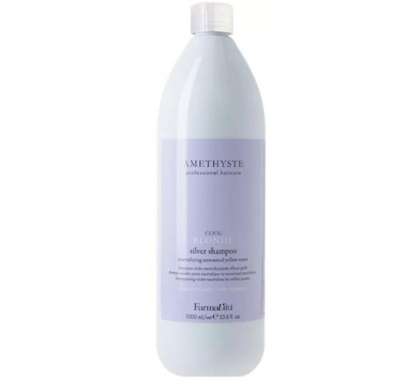 Матиращ шампоан против жълти оттенъци Farmavita Amethyste Cool Blonde Silver Shampoo 1000ml